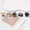 Bands anneaux Halloween Party Ring Punk Skl Ghost Pumpkin Bat Black Acrylique Résine pour hommes Femmes Finger décorer les bijoux Drop Livraison Dhwam