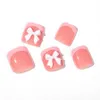 Valse nagels 24 stks Franse valse teennagels witte boogontwerp zomerpers op nagel voor ft draagbare vierkante nep nagels patch manicure set t240507