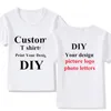 T-shirts Chirdren personnalisés Imprimez votre design Boygirls Tee-Shirts Topsfront et Back Diy Imprimer Contact Vendeur Frist 240506