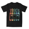 Men's T-Shirts 1990 Cassette Tape T-shirt Mens Retro Street Clothing Cotton T-shirt Summer O-Neck Harajuku T-shirt Printed Plus Size ClothingL2405