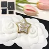 Brand Designer Classic Star Double Letter White Resin Pentagram Brooch Brooch Never Fade Brass Christmas Valentine Wedding Gift