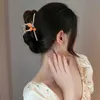 Annat mode nåd crystal persimmon hårklipp söt hajklipp barrette huvudbonad för kvinnor flicka hårtillbehör hästsvansklipp