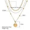 Bijoux multicouche multicouche perle de monnaie pour femmes collier de chaîne épaisse pour femmes