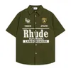 Модные дизайнерские рубашки Rhuder American Madeny Brand Buffalo Racing Slear Рубашка мужская рубашка с коротким рукавом с коротким рукавом