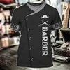 T-shirt maschile da barbiere camicia da uomo magliette da uomo 3d stampato abito personalizzato abiti da uomo oversize oversize a buon mercato top corti a buon mercato cool punk strtwear t240506