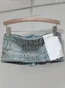 Tank da donna in denim canotte corti top slim patchwork design super sexy a petto singolo camis 2024 moda estiva 29l7350