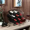 Küche Aufbewahrung Rotwein Display Rack Arbeitsplatte und Wasserflaschenhalter Organizer für Tabletop -Standregal