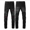 Мужские джинсы мужские джинсы высший качественный дизайнер вышивки писем джинсовые штаны.