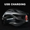 Superide Rechargeable Casque de vélo de route Men des femmes à vélo avec Visor Rearlight Sports MTB Bicycle TT Lens 240428