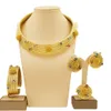 Syhol 24K Original Frauen Luxus Schmuck Set Buntes Strassgold Gold Plated Halskette Klassiker Chokerstil Hochzeits Bankett 240425