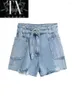 Jeans femminile femminile strappato da donna tasche a vita alta denim femmina estate moda streetwear shorts sexy pantaloncini sexy