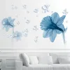 Stickers Flower Wall Sticker Decoration For Home Decor Lotus Vines Decal Large Size Wallpaper Selfadhesive Corridor Living Room Decal