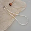 Цепочки Ashiqi Corean Style Natural Freshwater Pearl 925 Серебряная серебряная серебряная ожерелье для женщин для женщин