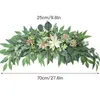 Fleurs décoratives artificielles porte d'entrée de couronne de simulation plantes fleur de fleur de mariage swag fenêtre