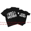 Dopasowanie rodzinnych strojów rodzeństwo Brat pasujący do koszulek Big Brother Brat Brother Shirt Brother Dopasowanie strojów Kid T-shirty z krótkim rękawem Ubrania dla niemowląt D240507