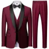 Abiti da uomo Blazer Mens Ultra-sottile set da 3 pezzi pantaloni giubbotti/uomo Business Gentleman Abito personalizzato di fascia alta S-6XL Q240507