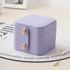 Boîtes de rangement Colons Rubiks Cube Boîte de bijoux minimaliste Rangement minimaliste Pruisible Ring Mini Q240506