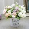 Decorative Flowers 1PC Artificial Hydrangea Bouquet For Christmas Party Supplies Home Floral Arrangement Wedding Bridal Decoration