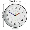 Klokken 1 pc 12inch Color Digital Children's Early Education Wall Clock, niet -kloppende stille stille klok, educatief leerspeelgoed, vleermuis