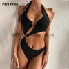 Swimwear pour femmes para praia Halter One Piece Swimsuit 2023 Hollow Out For Women Sexy Ring Bathing Fssuile High Waist Monokini H240507