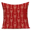 Yastık dekoratif atma yastıklar kasa kırmızı polyester geometrik şerit daire kanepe kapak oturma odası dekorasyonu almofadalar