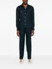 Designer Mens Pants Linen Blend Kiton Mid-Rise Slim Cut Chinos byxor för man Casual Long Pant Navy Blue