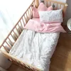 3Pcs Baby Bedding Set For borns Star Pattern Kid Bed Linen For Boy Pure Cotton Woven Crib Bedding Duvet Cover Pillocase Sheet 240429