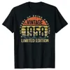 T-shirt maschile 2024 Summer Retro 1958 Limited Edition 66 ANNE GIOCO 66 pezzi T-shirt in stile estivo Mens Grafite Cotton Street Abbigliamento topl2405