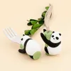 Tasses plats ustensiles lofca panda bébé silicone cuillère à sous en silicone alimentation en silicone apprend à manger des enfants table de table bpa alimentation alimentaire gratuite2405