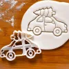 Stampi per biscotti natalizi Embosser Stampo Cartoon 3d Babbo Natale Claus Camino Camino Fondante Torta di decorazione di torte di decorazione di forniture da forno