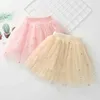 Tutu Kleid 2-7y Baby Girls Tutu Röcke Perle Kurzkuchen Kleinkind Girl Rock Kinder Bow Prinzessin Wavy Pink Puffy Tüll Röcke Ballett Kinder D240507