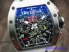 Swiss fez RM Wrist Watch RM011 Titanium liga Sports Sports Machinery Hollow Out Fashion Casual Time