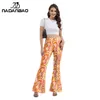 Damesbroek Capris Nadanbao Women Retro Dot Gedrukte flashbroek Fashionable High Tailed Wide Leg Pants Casual Version Long Long Peen Pants Y240504