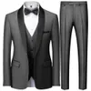 Herenpakken Blazers Mens Ultradun Set 3-delige jasje Vestbroeken/heren Business Gentleman High-End Custom Dress S-6XL Q240507