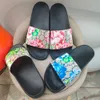 35-45 designer Italy Slippers paris New Rubber Slides Sandals Floral Brocade Women Men Slipper Flat Bottoms Flip Flops Womens Fashion Striped Beach AAAAA+
