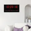Klockor Digital LED -skärmväggklocka Kalender Tid Backlight med temperaturmätare Termometer Home Office School Projection USB