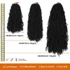 18 Nu LOCS Szynki Syntetyczne Dreadloki Syntetyczne miękkie wstępnie zapętlone Ombre Plejanie Włosy Włosy Naturalne Bogini Nu Locs dla kobiet 240506