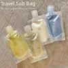 Sacs de rangement 5/10pcs Sac de distributeur de lotion transparent Portable Business Traveling Flip-Top Sippy 30/50 / 100ML Échantillon Sachets