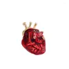 Broşlar Yaratıcı Karikatür İnsan Organ Kalp Broş Abartılı Kişilik Tasarımı Alaşım Pin Toka Aksesuar Yaka
