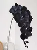 Dekorativa blommor 1pc svart fjäril orkidésträng simulering växt dansar silkesduk blommor konstgjorda hemdekoration