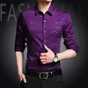 J1PB herenjurken shirts heren casual en modieus lang slede bedrukt shirt niet en rimpelbestendige zakelijke top D240507