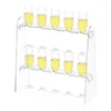 Cuisine Storage Verre de verre support de verre 2 Tiers Clear Acrylique Afficher décoratif détachable étagères 10 emplacements Easy Assembly