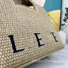 Summer Femme Paille décontractée Shopper Beach Totes Maxi Shopping Quref shopping cuir Soft Capity Sacs d'épaule à main