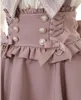 Skirts Lolita Japanese Style Ribbon Bow Diamond Pearl Buckle Removable Short Suspender Skirt Rojita Girls Sweet Cute A-line Mini