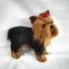 Miniature Lifelike Yorkshire Terrier Simulazione di bambole peluche simulazione Animal Model Wine Armatch Office Office Ornaments Decorazioni per la casa Artigianato Gioche Gift per bambini