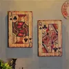 Decorative Figurines Industrial Style Wall Decoration Creative Poker Hang Tag Hanging Decor Chambre Bebe Aesthetic Room