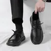 Sapatos de couro de couro genuíno para homens e adolescentes com laço de solas macias e tops macios para homens