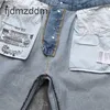 Denim Teers Tanjianzi Fashion Mens High Street Hip Hop Kapok dżinsy para drukowana proste spodnie nóg PBS1