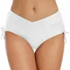 Vrouwen vintage hoge taille bikini bodem badkleding briefs strandkleding aan zijkant stropdas strikbaden zwembouten 2024