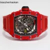 Milles Richamills Watch RM3502 MENS Set con TDiamond Gold Rose Mechanic Mechanical Swiss Famous 3502 Magia rossa